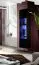 Hompland 20 woonkamer wandmeubel, kleur: zwart - Afmetingen: 170 x 260 x 40 cm (H x B x D), met blauwe LED-verlichting