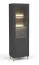 Moderne eetkamerset K Barbe, met gouden handgrepen, kleur: mat zwart, ABS randbescherming, 4 stuks