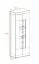 Grote vitrinekast Asheim 02, kleur: grijs / eiken Artisan - Afmetingen: 191 x 70 x 40 cm (H x B x D), met LED-verlichting