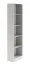 Boekenkast | 4 schappen | Kleur: platinagrijs | Hoogte 210 cm | Boekenkast | ABS-randen | 59 x 30 x 210 cm | 5 vakken | Edegem 06