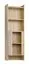 hangkast / hangelement / kleur: eiken / beige / één deur / 4 vakken / soft-close functie / afmetingen: 44 x 30 x 140 cm / 1 haak / 4 houten planken / ABS randbescherming