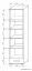 Vitrinekast Kavieng 25, kleur: eik / wit - afmetingen: 200 x 50 x 40 cm (H x B x D)