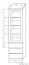 Vitrinekast Kiunga 12, Kleur: Beuken/Wit - Afmetingen: 200 x 52 x 40 cm (H x B x D)