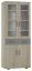 Vitrinekast Ciomas 27, kleur: Sonoma eiken / grijs - Afmetingen: 190 x 76 x 40 cm (H x B x D)