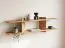 Wandrek / Kleur: eiken / Massief hout / Geolied eikenhout / 140 x 25 x 39 cm / Stijlvol / Rek / Functioneel / Eenvoudig