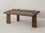 Salontafel / Kleur: Tabacco / Massief hout / Geolied eikenhout / Travertijnsteen / 102 x 60 x 41,5 cm / Stevige poten / Minimalistisch