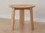 Stevige salontafel Verzee 01, gemaakt van massief eikenhout, geolied oppervlak, afmetingen: 44 x 51 x 51 cm, drie poten, minimalistisch en stijlvol