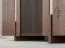 Vitrinekast / Kleur: Tabacco / Massief hout / Geolied eikenhout / Travertijnsteen / incl. LED verlichting / Achterwand: HDF / 120 x 41 x 140 cm