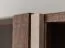 Vitrinekast / Kleur: Tabacco / Massief hout / Geolied eikenhout / Travertijnsteen / incl. LED verlichting / Achterwand: HDF / 120 x 41 x 140 cm