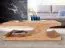 Salontafel met extravagante vorm gemaakt van massief acaciahout, kleur: acacia - afmetingen: 38 x 70 x 118 cm (H x B x D), handgemaakt