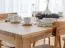 Stevige eettafel Barse 03, verlengbaar tot 250 cm, natuurnerf, tafelblad 4 cm dik, verlengbaar tot 250 cm, afmetingen: 75 x 160 x 90 cm, geolied