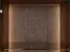 Vitrinekast / Kleur: Tabacco / Massief hout / Geolied eikenhout / Travertijnsteen / incl. LED verlichting / Achterwand: HDF / 120 x 41 x 140 cm