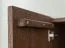 Vitrinekast / Kleur: Tabacco / Massief hout / Geolied eikenhout / Travertijnsteen / incl. LED verlichting / Achterwand: HDF / 120 x 41 x 140 cm