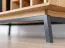 Vitrinekast / wijnrek Salleron 09, geolied massief wild eiken, kleur: onbehandeld / zwart - Afmetingen: 101 x 101 x 45 cm (H x B x D)