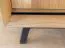 Vitrinekast / wijnrek Salleron 09, geolied massief wild eiken, kleur: onbehandeld / zwart - Afmetingen: 101 x 101 x 45 cm (H x B x D)