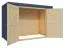 Tuinberging / schuurtje Coswig 01, antraciet - 18 mm prefab / elementen tuinhuis, grondoppervlakte: 2,14 m², plat dak
