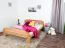 Tweepersoonsbed / logeerbed Wooden Nature 140 massief beuken natuur, incl. lattenbodem - 160 x 200 cm (B x L)
