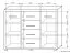 ladekast / dressoir Kerowagi 12, kleur: Sonoma eiken - afmetingen: 105 x 140 x 41 cm (H x B x D)