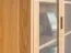 Vitrine kast massief eiken natuur (transparant) Aurornis 15 - afmetingen: 125 x 142 x 40 cm (H x B x D)