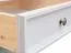 Schreibtisch Gyronde 31, Kiefer massiv Vollholz, Farbe: Weiß / Eiche - 77 x 130 x 53 cm (H x B x T)