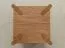 Bijzet ladekast / commode / smalle commode / 33 x 33 x 80 cm / massief hout / 1 lade / soft close systeem / geolied eikenhout / 2 vakken / kleur: eikenhout / Seille 16