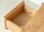 Bijzet ladekast / commode / smalle commode / 33 x 33 x 80 cm / massief hout / 1 lade / soft close systeem / geolied eikenhout / 2 vakken / kleur: eikenhout / Seille 16