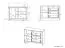 Dressoir / sideboard kast Orivesi 10, kleur: wit - afmetingen: 85 x 117 x 42 cm (H x B x D), met 1 deur, 3 laden en 2 vakken