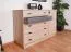 Ladekast / commode met 5 lades Niel 17, kleur: eiken / antraciet - Afmetingen: 95 x 135 x 40 cm (H x B x D)