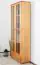 vitrinekast / servieskast massief grenen kleur: elzenhout Junco 34 - Afmetingen: 195 x 77 x 34 cm (H x B x D)
