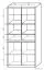 vitrinekast Popondetta 21, kleur: Sonoma eiken - afmetingen: 200 x 95 x 38 cm (H x B x D)