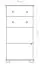 high board kastje / ladekast massief grenen, natuur Junco 161 - Afmetingen: 123 x 60 x 42 cm (H x B x D)