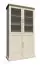 Vitrine Badile 08, kleur: wit grenen/bruin - 187 x 87 x 39 cm (h x b x d)