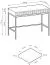 Modern bureau Worthing 63, kleur: grijs / goud - Afmetingen: 78 x 104 x 50 cm (H x B x D)