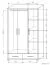 Draaideurkast / kledingkast Kerowagi 09, kleur: Sonoma eiken - afmetingen: 200 x 120 x 55 cm (H x B x D)