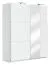 Schuifdeurkast / klerenkast Sabadell 10, kleur: wit / wit hoogglans - 222 x 179 x 64 cm (H x B x D)