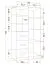 80 cm brede boekenkast / 159 x 80 x 40 cm / wit / grijs / Smolikas 39 / 3 laden / bruine houten handgrepen / 7 vakken / kinderen / jeugd