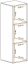 Elegant wandmeubel Fardalen 05, kleur: wit - Afmetingen: 120 x 30 x 30 cm (H x B x D), met drie vakken