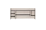 Jugendzimmer - Schreibtischaufsatz Aalst 11, Farbe: Eiche / Creme / Schwarz - Abmessungen: 55 x 125 x 24 cm (H x B x T)