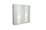 Schuifdeurkast / kleerkast Zwalm 02, kleur: wit - Afmetingen: 215 x 200 x 60 cm (H x B x D)
