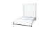 Verticaal  opklapbed / opklapbaar bed Numara 04, kleur: mat wit / zwart mat - ligvlak: 160 x 200 cm (B x L)