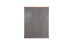 draaideurkast / kleerkast Lotofaga 15-, kleur: Grijs / Noten - 227 x 181 x 59 cm (H x B x D)