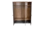 draaideurkast / kleerkast Lotofaga 15-, kleur: Grijs / Noten - 227 x 181 x 59 cm (H x B x D)