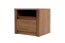 Nachtkästchen Selun 22, Farbe: Eiche Dunkelbraun - Abmessungen: 45 x 50 x 43 cm (H x B x T)