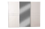 Schwebetürenschrank / Kleiderschrank Siumu 10, Farbe: Beige / Beige Hochglanz - 224 x 272 x 61 cm (H x B x T)