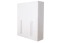 draaideurkast / kledingkast Siumu 23 , kleur: Wit / Wit hoogglans - 224 x 182 x 56 cm (H x B x D)