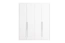 Draaideurkast / kledingkast met LED-lijsten Siumu 23, kleur: wit / wit hoogglans - 226 x 187 x 60 cm (H x B x D)
