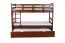 Stapelbed 90 x 200 cm "Easy Premium Line" K17/n incl. onderschuifbed /extra ligplaats en 2 afdekplaten, massief beuken donkerbruin gelakt, deelbaar