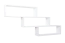 wandrek / hangplank massief grenen wit gelakt Junco 280 - Afmetingen 85 x 180 x 20 cm