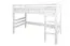 Easy Premium Line" kinderbed / hoogslaper K22/n, massief wit beuken - ligvlak: 90 x 200 cm