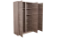 Draaideurkast/kast Selun 18, kleur: truffel eiken - 197 x 166 x 53 cm (h x b x d)